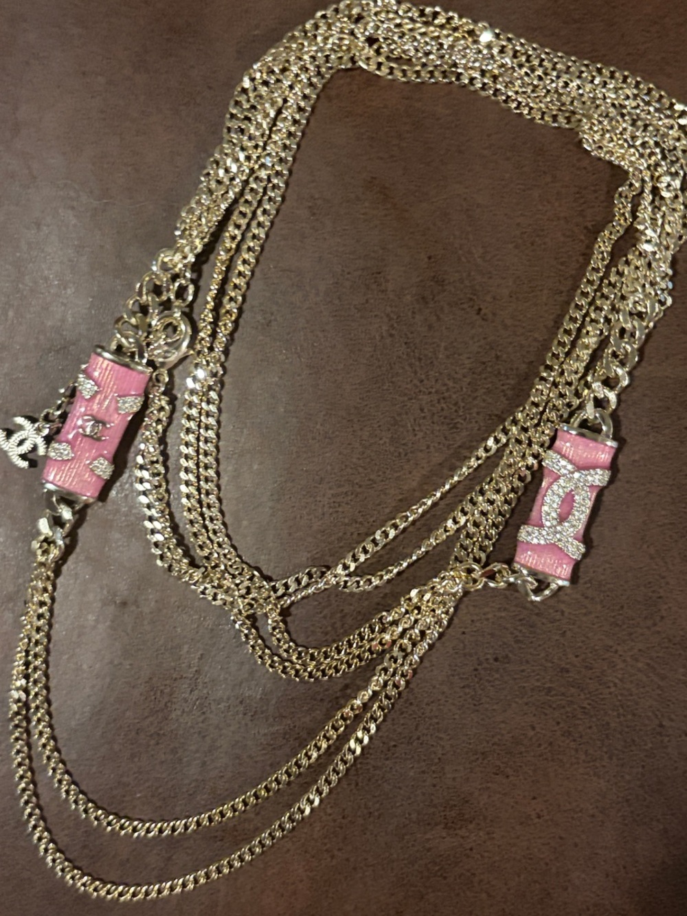 ✨💖 Chanel 🩰 CC 🪩 48” Multi chain ⛓️ Necklace 💎 ✨